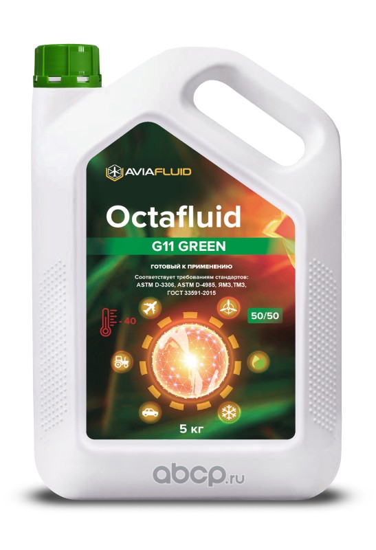 Антифриз Octafluid G11 Green 5 кг